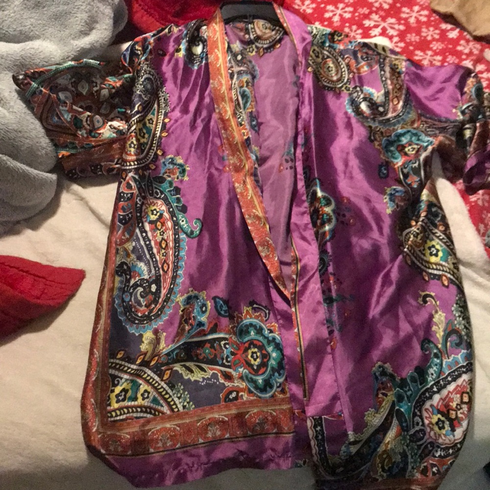Silk purple robe
